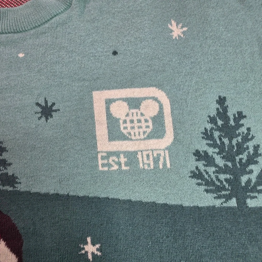 Disney World Christmas Mickey Mouse Spirit Jersey Sweater Green XXL Holiday